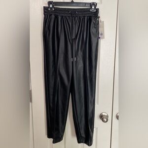 Calia Black Faux Leather Ladies Pants, small